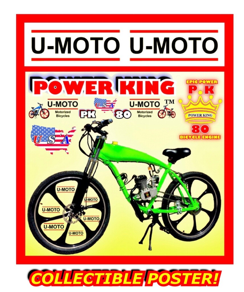 48cc/49cc/50cc/66cc/80cc 2-STROKE Motorized Bike FOR KITS COLLECTIBLE POSTER