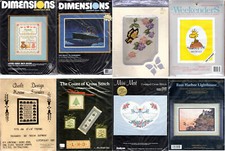 CHOICE: Counted Cross Stitch Kits: Titanic   Peanuts Woodstock   Birth Record