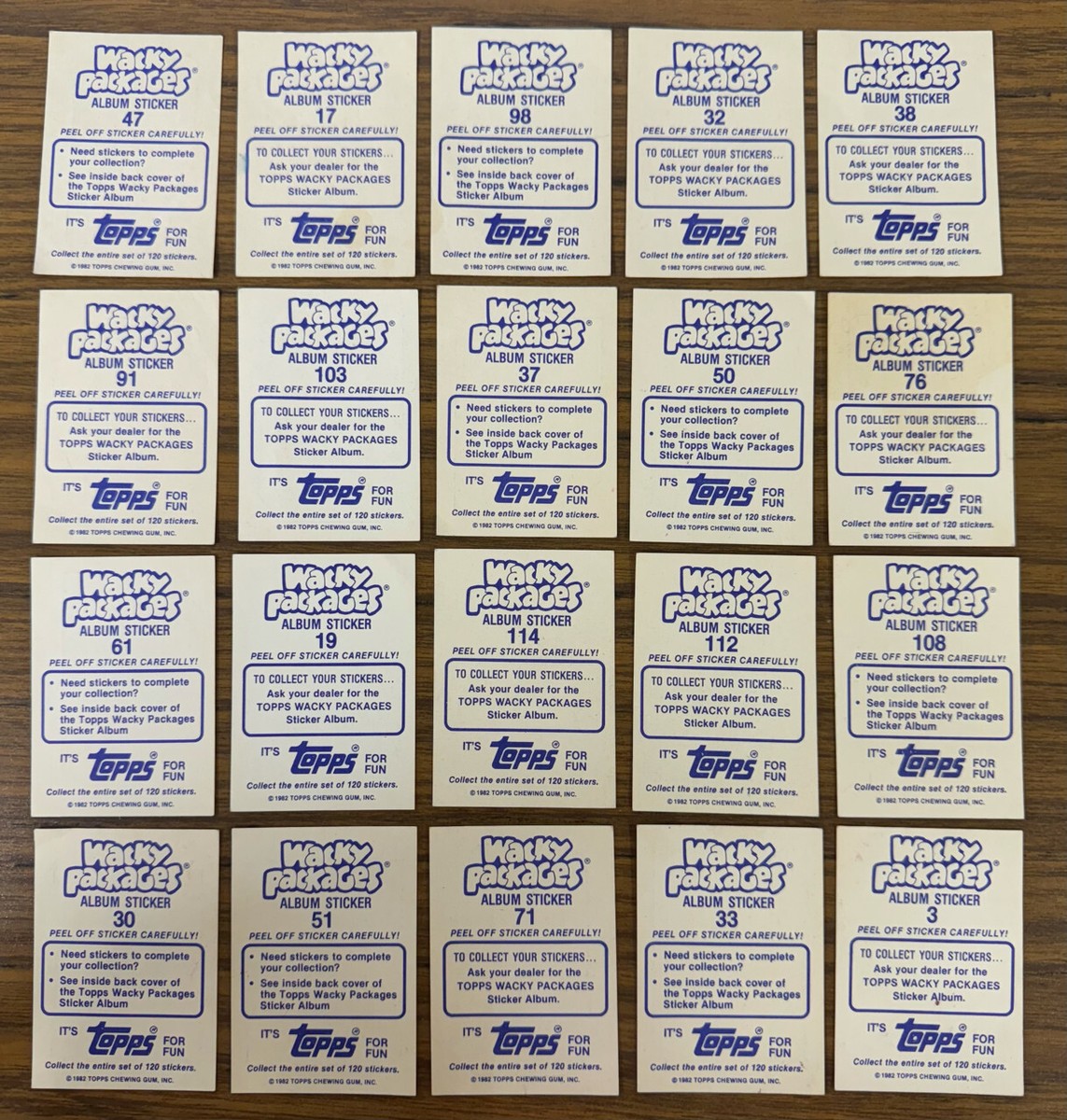 1980 & 1982 Topps Wacky Packages Stickers Lot of 41 Low Grade | eBay