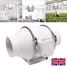 100mm 4Inch Diameter Inline Extractor Fan Bathroom Shower Ceiling Loft Mount.