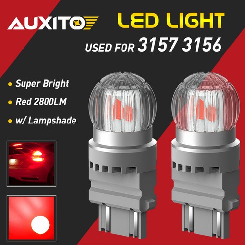 2x AUXITO Lighting 3157 LED Brake Tail Turn Signal Blinker Light Bulbs Lamp Red - Picture 1 of 11