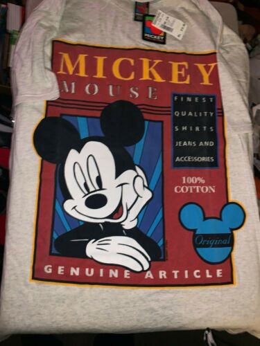 Neu mit Etikett Vintage Disney Mickey Mouse Unlimited Jerry Leigh T-Shirt Einheitsgröße - große Passform - Bild 1 von 3