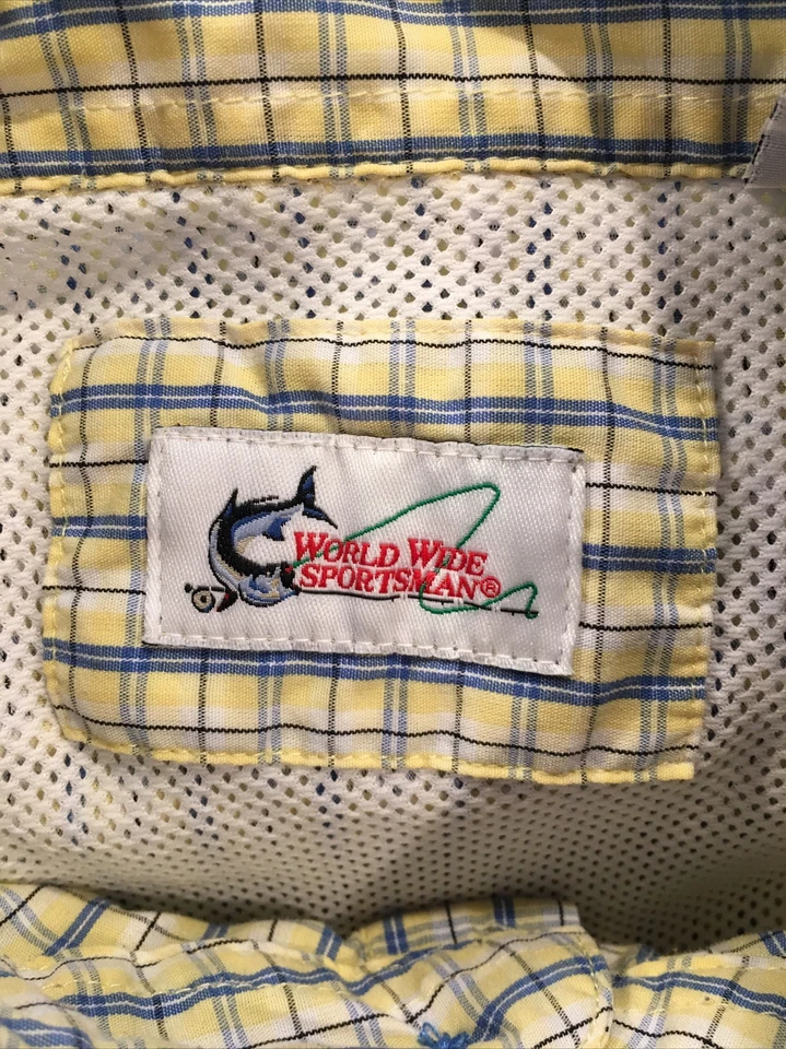 Camisa a cuadros de pesca ventilada manga larga World Wide Sportsman para hombre talla 2XL Foto 3 de 4