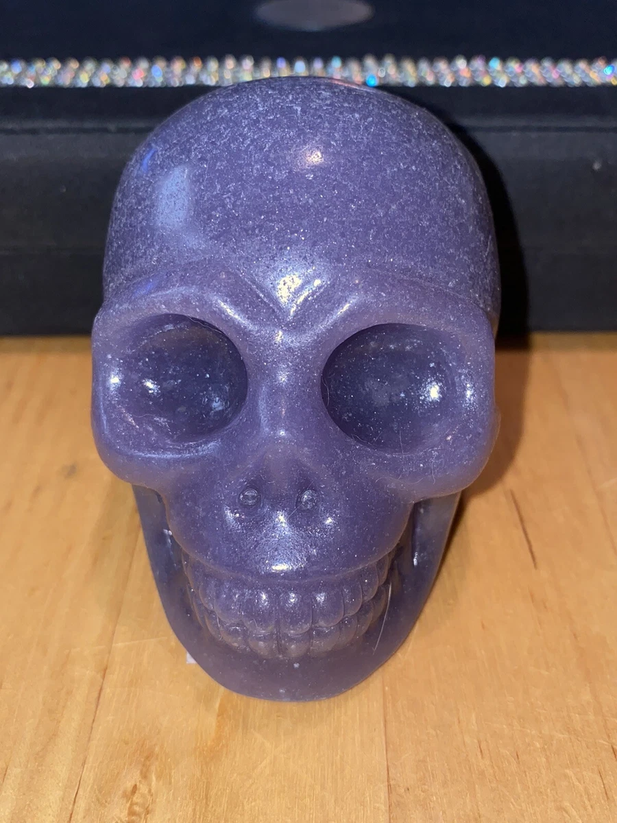 Stunning Sparkling Purple Aventurine Lepidolite 60mm Skull 578