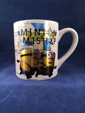 Universal Studios Minion Mishap Mug Cup Despicable Me Gold Metallic Stuart Bob