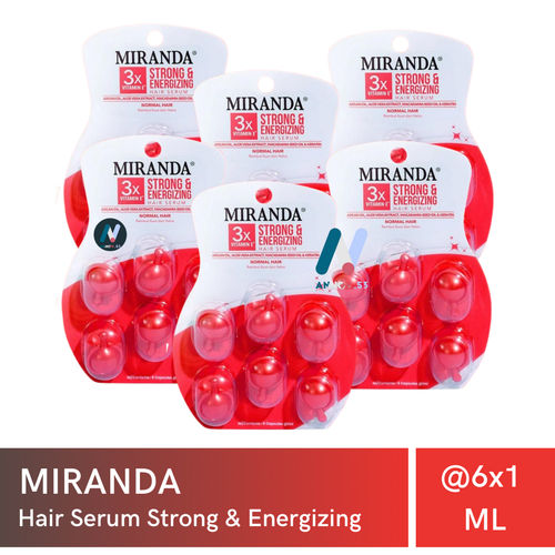 MIRANDA Hair Serum Strong & Energizing Aloe Argan Oil Nourish Smooth Glowy 6Pcs - Picture 3 of 17