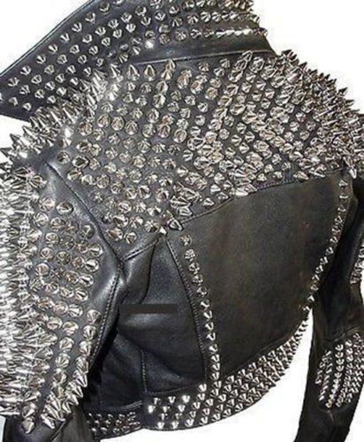 studded Spiked Biker Moto jacket 