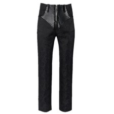 Steampunk Mens Jacquard Pants Vintage Gothic Victorian Men Long Trousers Casual