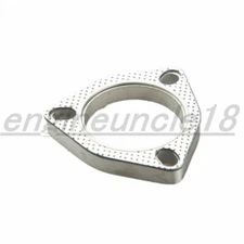 US 2.5" Inch ID 3-Bolt Stainless Steel Exhaust Flange 1/2" Thick + Gasket Kit 