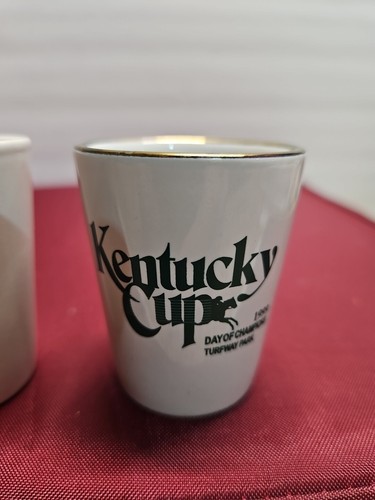 Kentucky Cup 1999 Day Of Champions Turfway Park Shot Glasses Set Of 2 Pre-owned - Picture 3 of 11