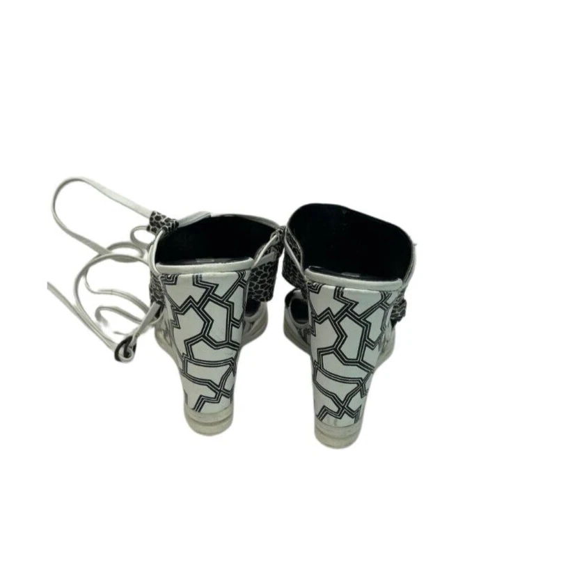 CEREMONIA DE APERTURA Mujer Plataforma Estampado Blanco Negro Tacones Talla EU 37 US 6.5 NUEVO CON ETIQUETAS Foto 4 de 4