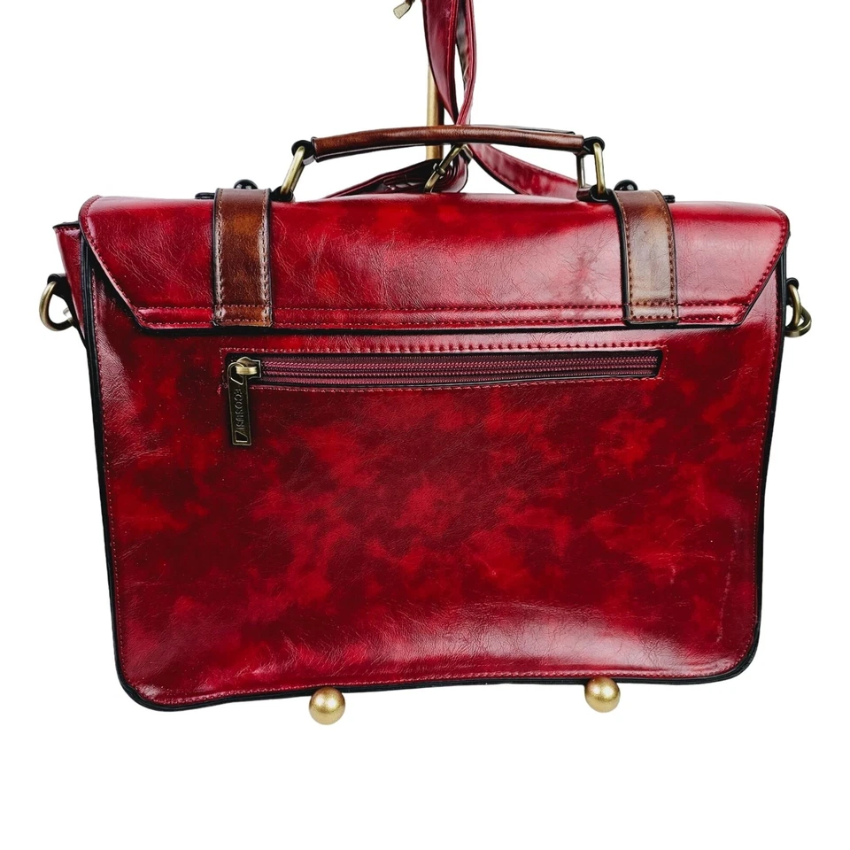 Ecosusi Vegan Leather Medium Messenger Crossbody Convertible Bag - Image 3 of 4