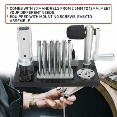 Jump Ring Making Tools Kit Hand-operated Wire Drawing Machine with 20 Spindles