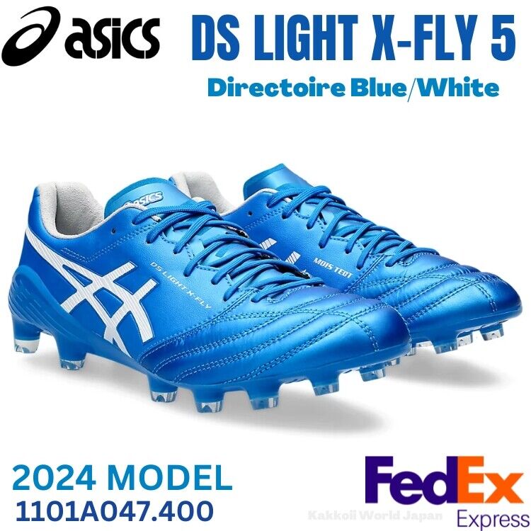 ASICS Soccer Cleats DS LIGHT X-FLY 5 1101A047 400 Directoire Blue/White  2024 NEW