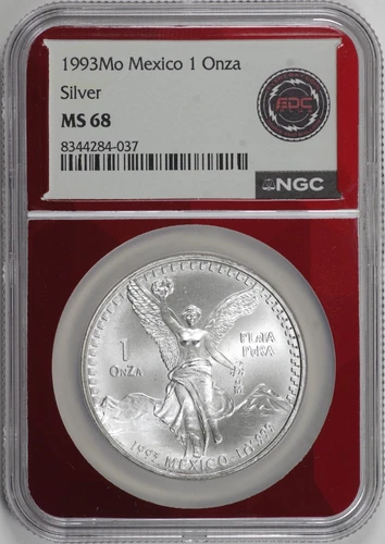 1993-Mo Mexico 1 oz Silver Libertad NGC MS68 [17F37]