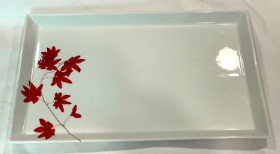 MIKASA　ディスプレイ　プレート MIKASA PURE RED SL 134 RECTANGLE SERVING PLATTER 14 X 6.75 INCH
