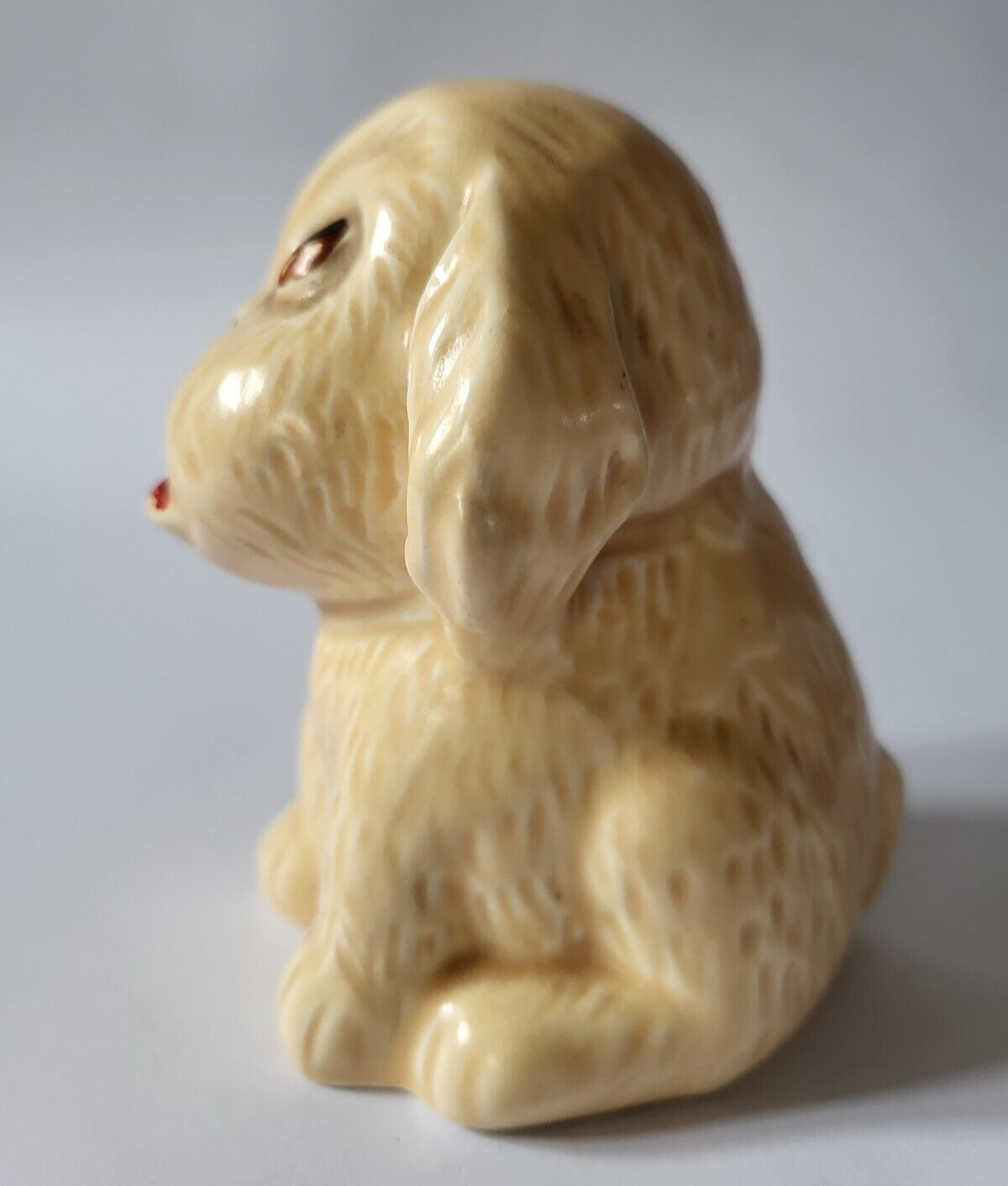 RETRO VINTAGE CERAMIC BONZO / BYNGO DOG FIGURE CROWN DEVON 4" TALL