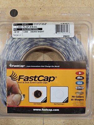 1000x Fastcap FC.SP.916.CC 9/16'' Adhesive Screw Cap Covers ASIAN NIGHT