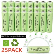 Lot AA Rechargeable Batteries NiCd 700mAh 1.2v For Garden Solar Ni-Cd Light LED