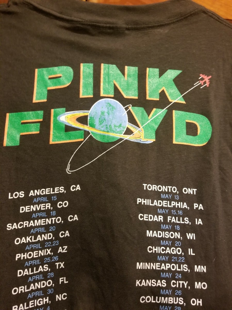 Vintage PINK FLOYD 1987 Concert Tour T-Shirt L Rare 80's