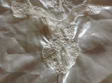 Pre-owned, Victoria's Secret nightie, cream satin like with lace  sequins,sizeM