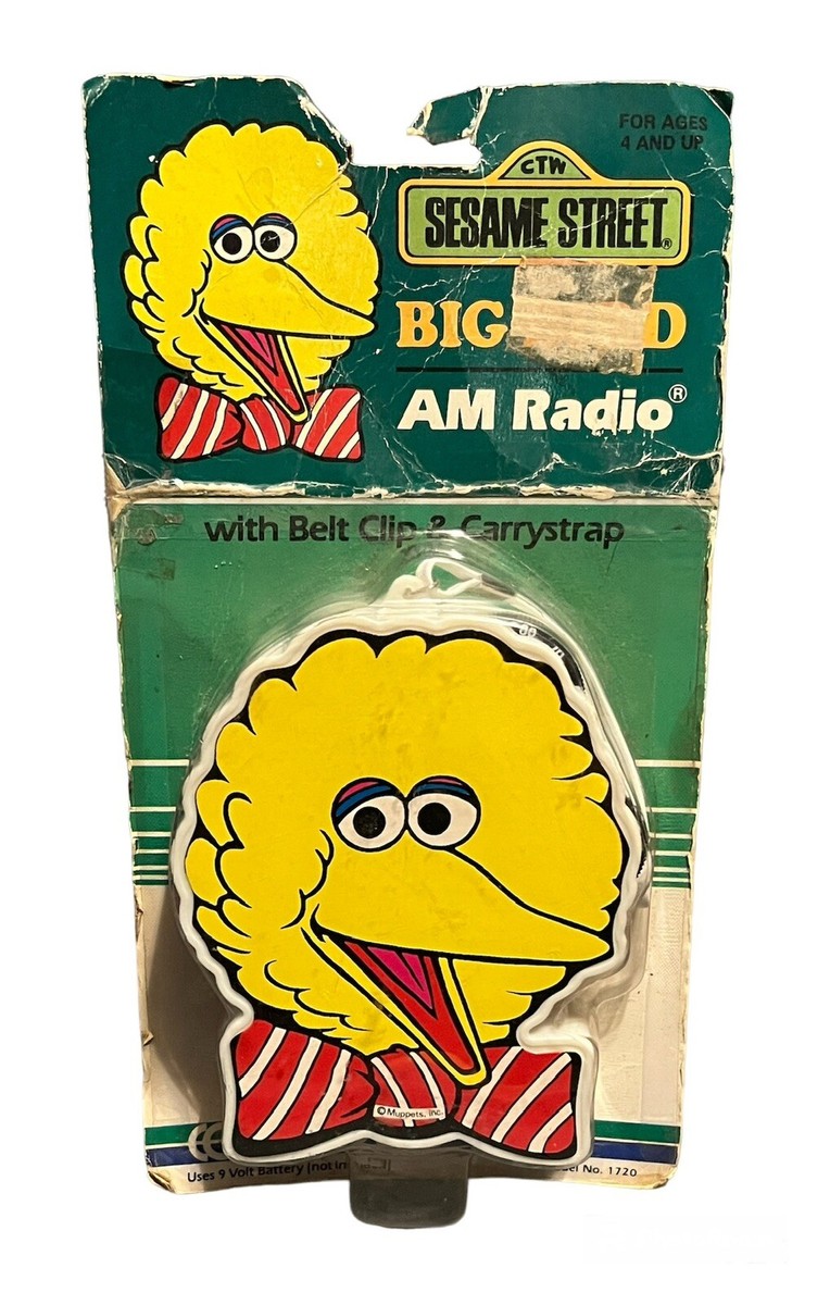 Vintage 1985 Concept 2000 Sesame Street Big Bird AM Radio New