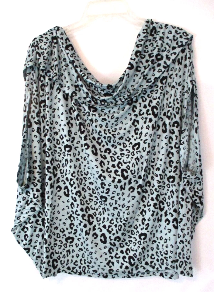 Camisa Lisa Rinna Collection Hombro Descubierto XL Asimétrica Aqua A377529 Mujer CB45S Foto 2 de 4