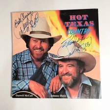 💲MAKE OFFER💲Darrell McCall & Johnny Bush Signed/Autographed Record Album