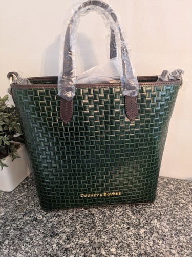 Dooney & Bourke Liliana Forest Weaved Leather Handbag Tote OL59C FS NWT