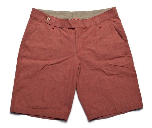 The North Face Womens Red Plaid Cotton Casual Walking Bermuda Shorts Sz