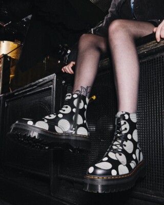 Urban Outfitters x Dr. Martens Jadon Polka Dot Smooth Leather