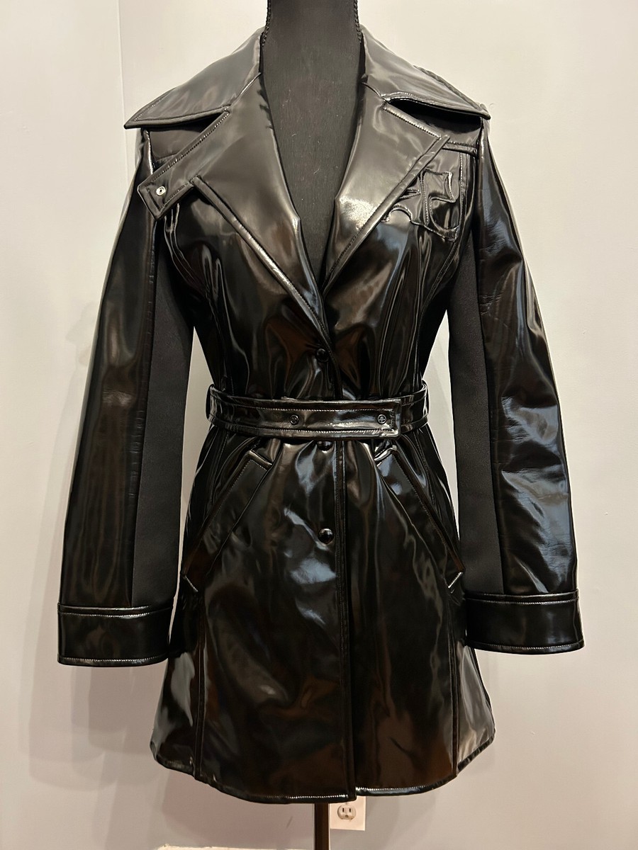 COURREGES Black Vinyl Trench Coat, size Fr36/US6 | eBay