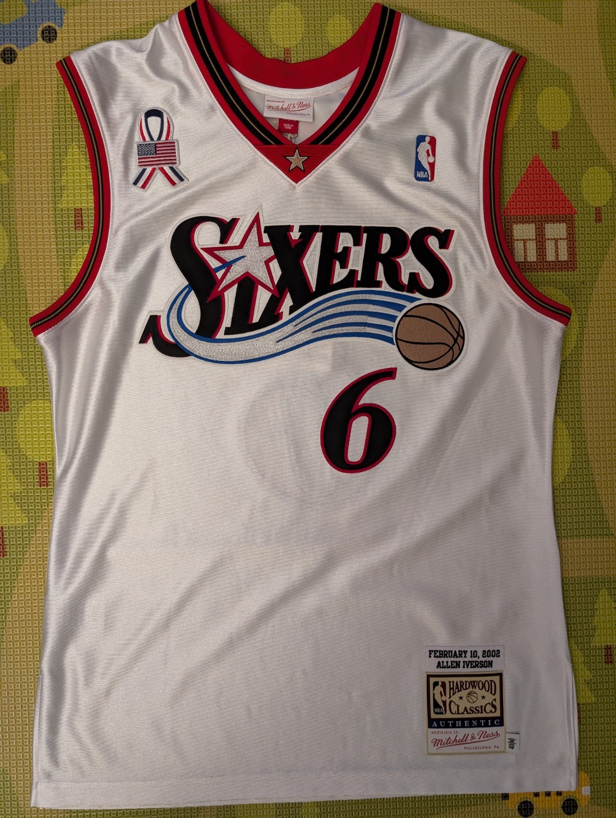 100% Authentic Allen Iverson Dr J Mitchell Ness 2002 All Star Jersey Size 40 M