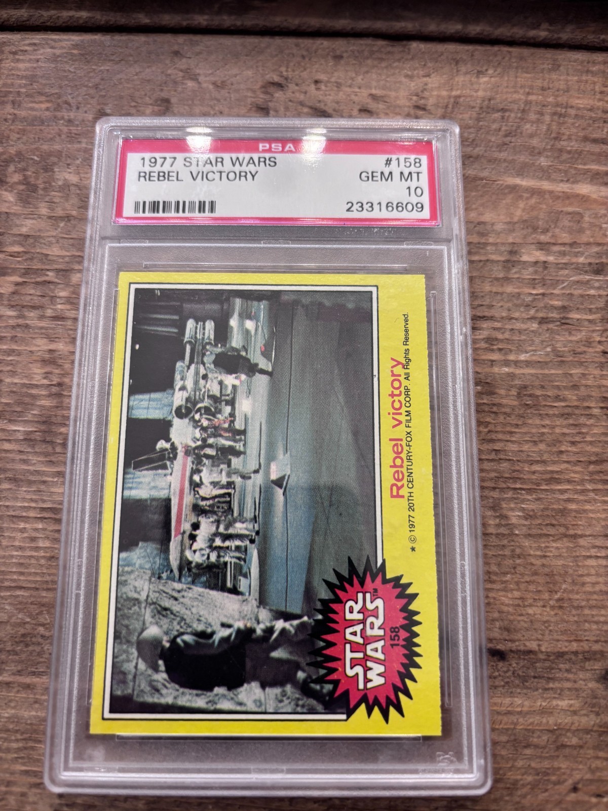 1977 star wars topps #158 Rebel Victory PSA 10 NO RESERVE