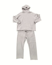 Fear Of God Essentials Silver Cloud Hoodie And Pants Set Tan Grey Medium