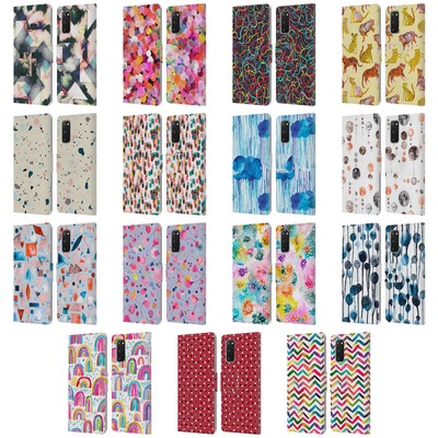 OFFICIAL NINOLA PATTERNS 3 LEATHER BOOK WALLET CASE COVER FOR SAMSUNG PHONES 1