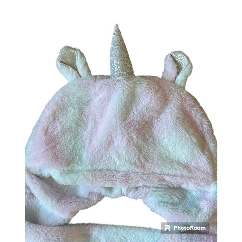 Soft Cute Girls Unicorn Hood Scarf Gloves - Picture 3 of 6