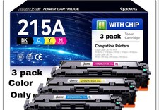215A Toner Cartridges 3 Pack with Chip Compatible Replacement HP 215A Color