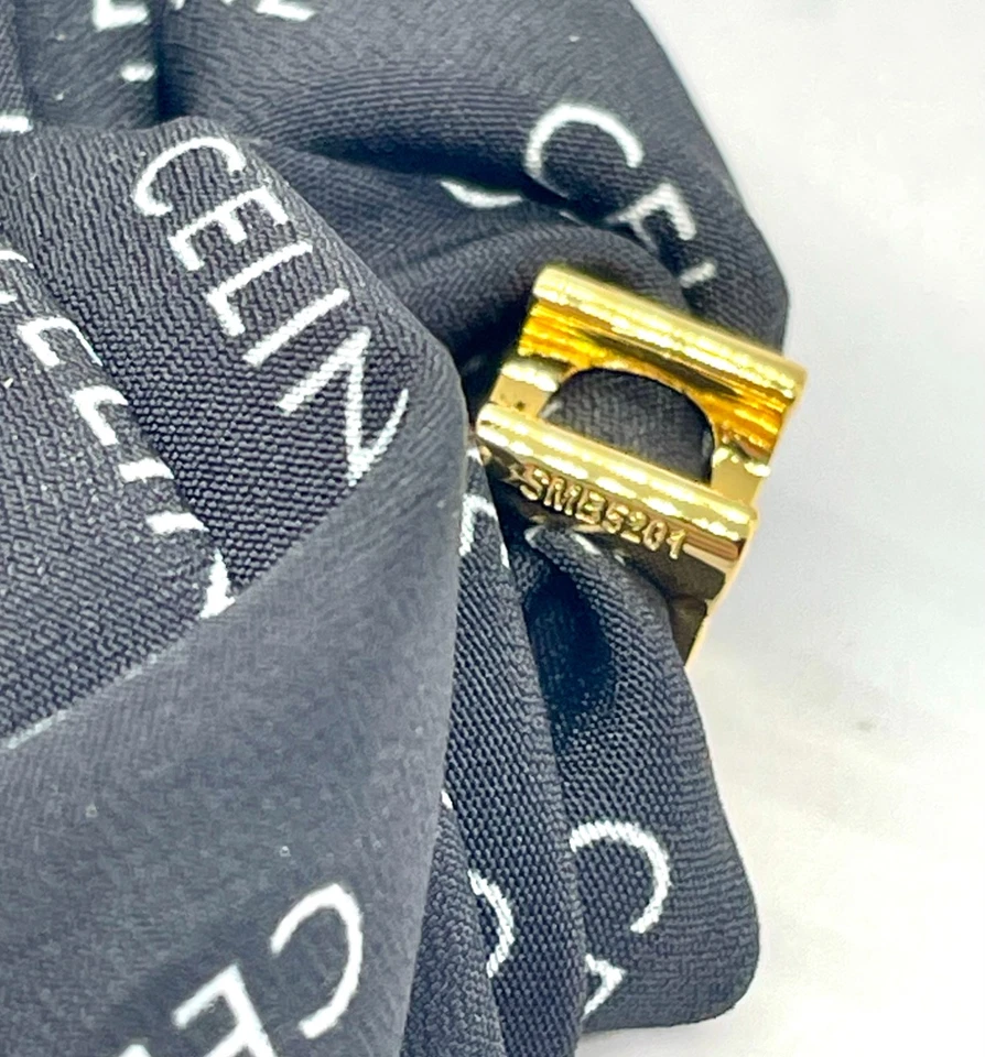 Auth CELINE Monogram Print Hair Scrunchy - Pre owned / LS5486 - Image 4 of 4