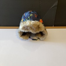 The Children  s Place Boys Small Winter Colorful Dino Fleece Fur Trapper Hat