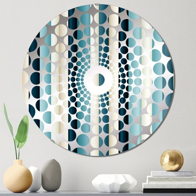 Designart ''Blue And Beige Striped Lines Harmony'' - Modern