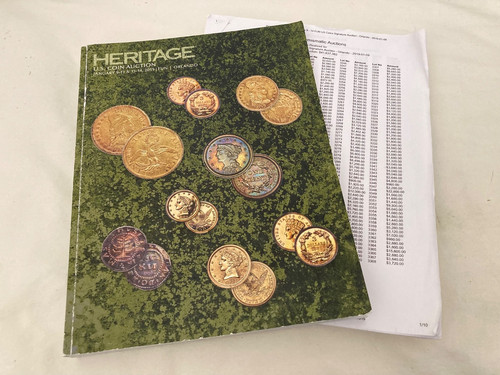 Heritage Auctions US Gold & Silver Coins 2019 Catalog * w/ Price List *