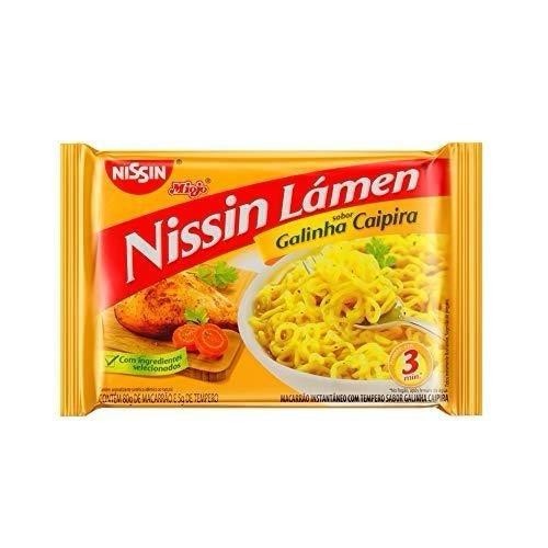 Fideos instantáneos Nissin Lámen Free-Range pollo ramen 85 g brasileños