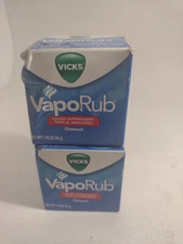2 Vicks VapoRub Cough Suppressant Topical Analgesic Ointment 1.76oz 3/26 & 6/26