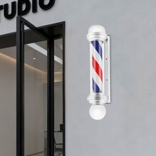 Outdoor Barber Pole Light Hair Salon Open Sign Barber Shop Rotating LED Stripes