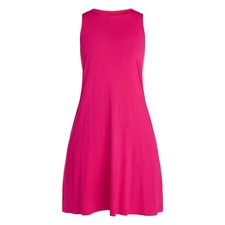 Time Tru Women Sleeveless Knit Dress 17663903015 Pink Swing Mini Pocket XS 0/2