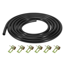 Petrol Fuel Line Gas Line Pipe Hose 4.92ft 1/9"ID 1/5"OD Black 1 Set