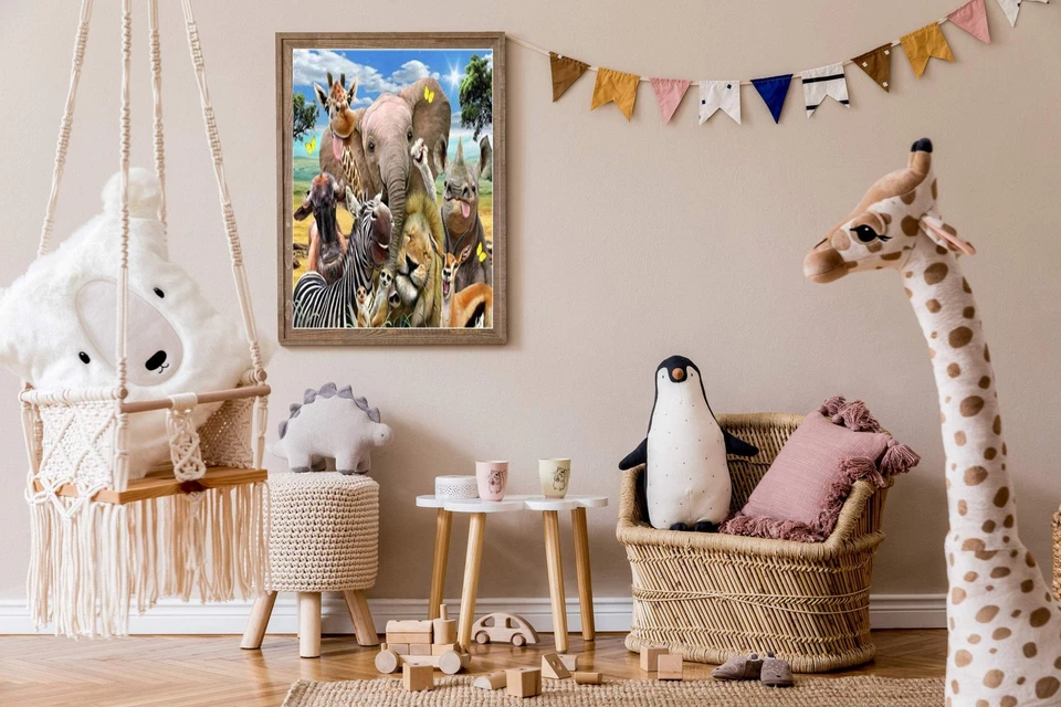 Malen nach Zahlen Erwachsene Lustige Tiere 40x50 cm Paint by Numbers DIY Öl Acry - Bild 2 von 4