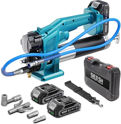 #ad Seesii Electric Cordless Grease Gun 10000 PSI 2x Battery Leak Proof 39.4quot; Hose $79.98
