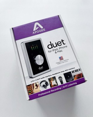 Apogee Duet 2 Audio/MIDI Interface iPad iPhone Mac 2 IN x 4 OUT